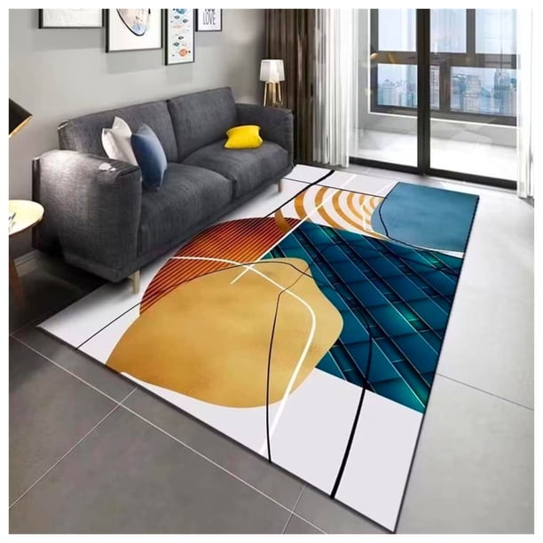 Alfombra Grande De Piso 180x200cm Antideslizante Hogar Estampada