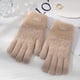 thumbnail image 1 of Guantes De Lana De Punto De Invierno Para Mujeres Estudiantes Ciclismo Guantes Gruesos Cálidos De Doble Pantalla Táctil, 1 of 4