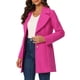 thumbnail image 4 of INSPIRE CHIC Abrigo Elegante para Mujer con Solapa de Chal y Botonadura Simple Abrigo Largo de Invierno L Rosa Fucsia, 4 of 6
