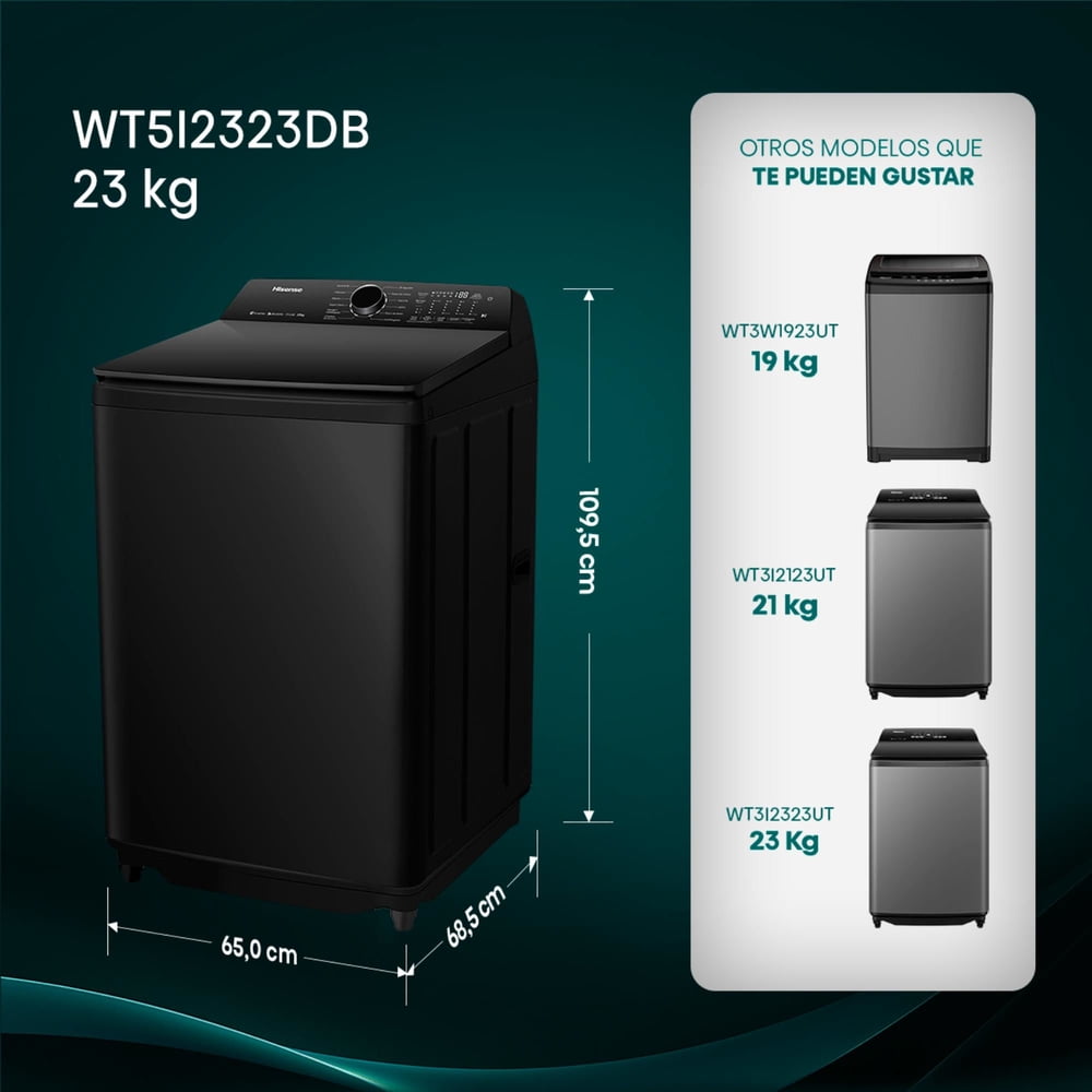 Hisense WT5I2323DB 23 kg Negro, foto 11