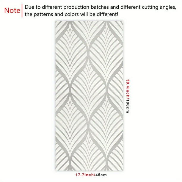 1pc,White, Silver, Simple ,Thickened ,Decoration,Oval Round, Leaf Pattern ,Thickened ,Wallpaper, Peel And Stick,Refrigerator, Speaker, Dryer, Cabinet, Oven ,Appliance, Furniture ,Home Decor, Room Back