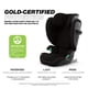 thumbnail image 3 of Asiento elevador plegable Cybex Solution G2 con respaldo alto, ligero, apto para viajar, instalación con pestillo rígido, protección lineal contra impactos laterales, altura ajustable, negro luna, 3 of 8