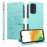 Funda Billetera Foxdock Compatible Con Samsung Galaxy A33 5G, Diseño Perrito Tierno, Ranuras Para Tarjetas Y Soporte Plegable