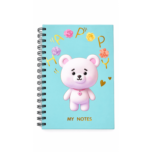 Libreta Osito Celeste Kawaii