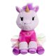 thumbnail image 1 of Unicornio EK World de peluche Just Play, 18 cm, con camisa rosa con forma de estrella y falda arcoíris, 1 of 5