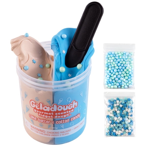 Geladough Cloud Dough 180 g Sabor a Masa de Pastel y Algodón de Azúcar