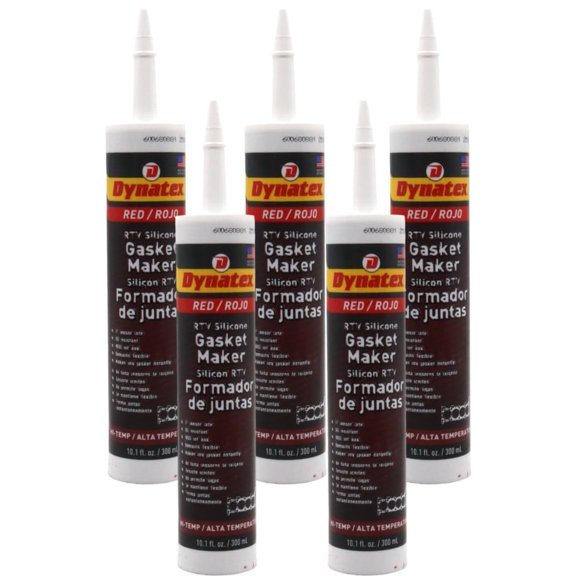 Masilla Dynatex RTV Silicona 300 ml Paquete de 5 unidades 650 °F