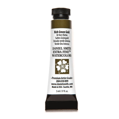 Pintura De Acuarela Daniel Smith, Extrafina, Tubo De 5 Ml, Oro Verde Intenso