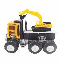 Genérico - Juguete De Niño Camion Grua Con Luz Y Efecto De Sonido Color Amarillo
