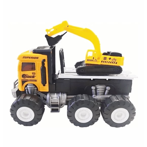 Juguete De Niño Camion Grua Con Luz Y Efecto De Sonido Color Amarillo