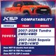 thumbnail image 2 of Kits de nivelación KSP PERFORMANCE 5 cm 2007‑2026 Tundra, 2 of 6