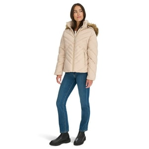 Chaqueta Tommy Hilfiger Para Mujer Con Ribetes De Piel Sintética