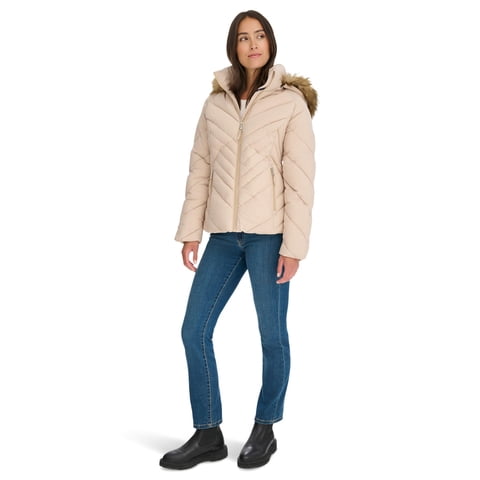 Chaqueta Tommy Hilfiger Tipo Chino Acolchado Con Ribetes De Piel Sintética Para Mujer