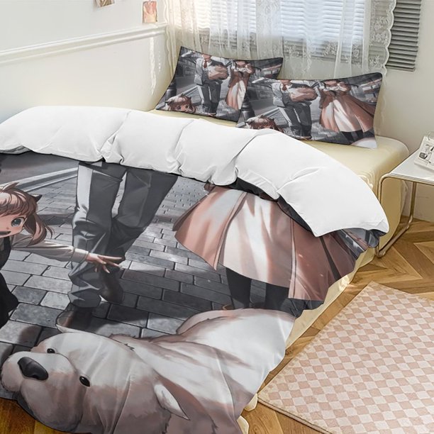 Spy X Family Anime Home Bed 3-piece Set Classic Japanese Anime Polyester Wash Student Dormitory Set