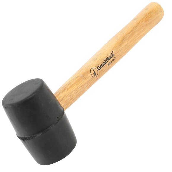 Martillo de goma Great Neck de 227 g con mango de madera