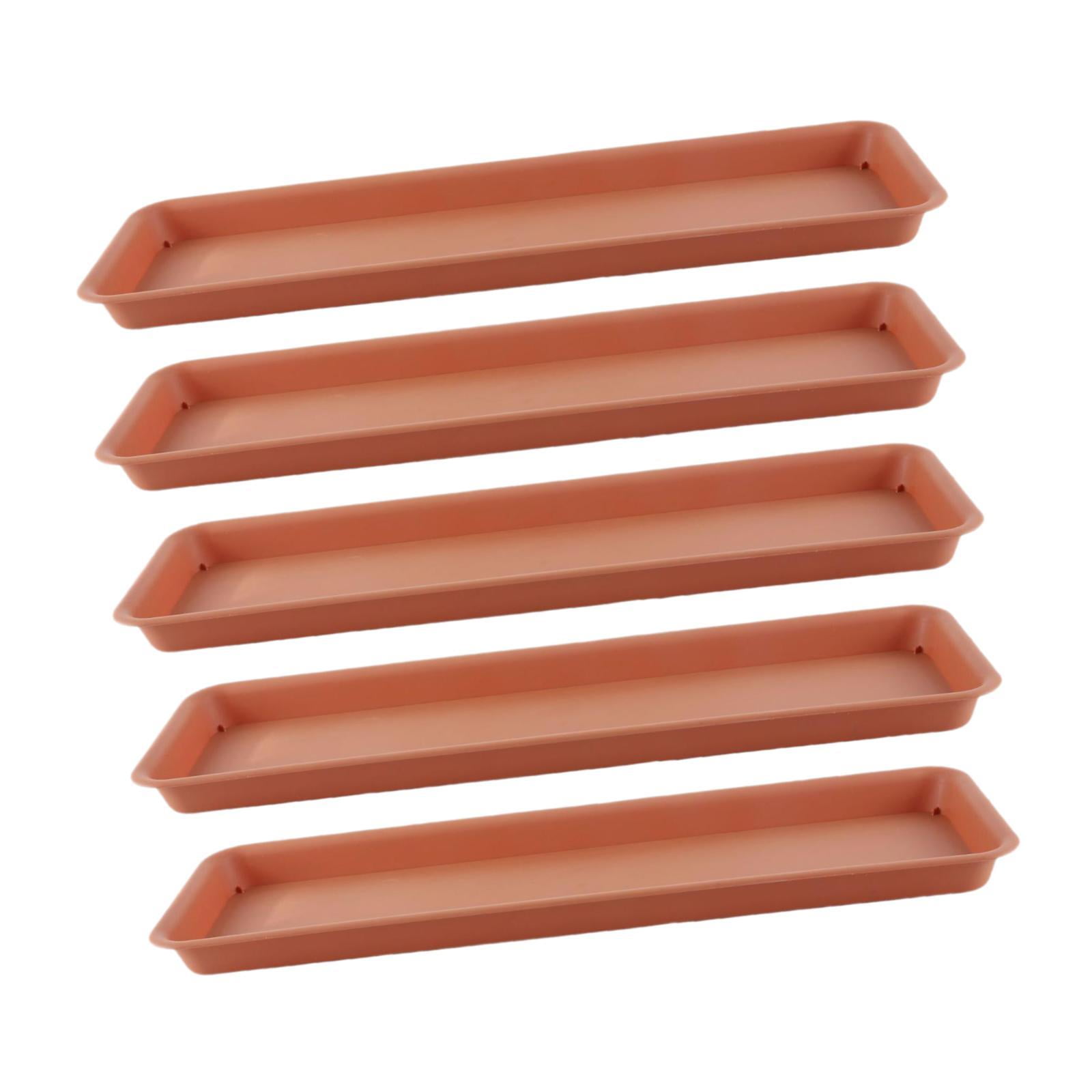 Magideal - 5 Bandejas Para Macetas, Bandejas De Goteo Para Plantas, Platillo De Drenaje Multifunción, Bandeja Para Macetas, Para Sala De Estar, Estante De Oficin Rojo