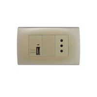 Art Dna - Módulo Usb 5A/2.1A + Enchufe Simple 10A Dorado A83-P06