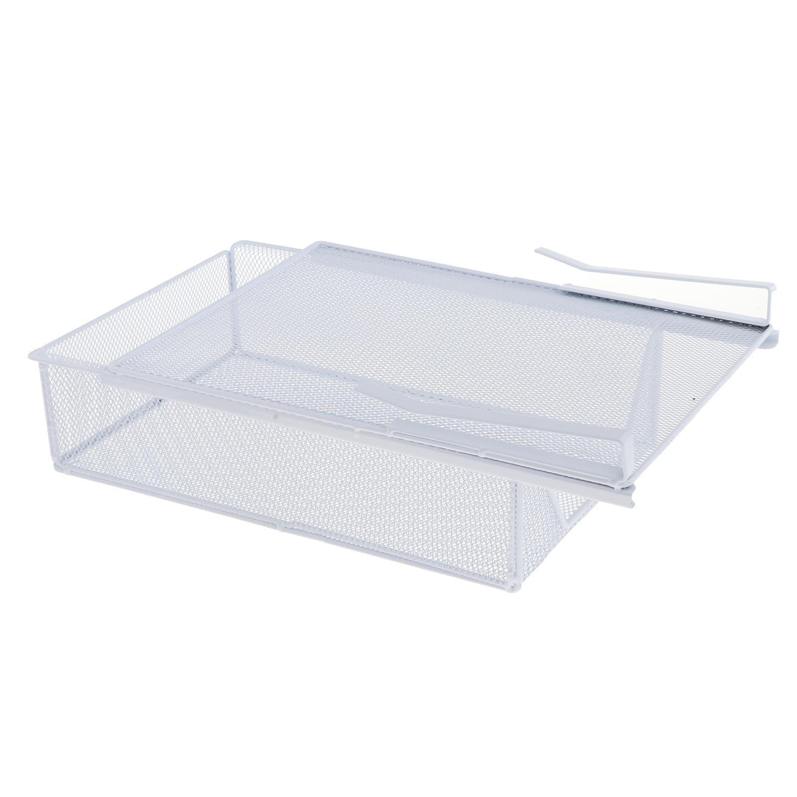 Bothyi - Cesta De Alambre Para Debajo Del Estante, Cesta Colgante De Malla Para Armario, Para Oficina, Armarios, Hogar, Color Blanco