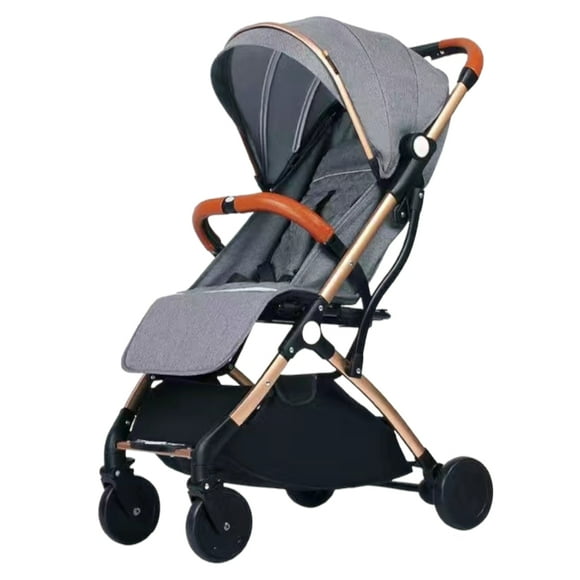 Coche De Paseo Aluminio Con Accesorios LuBabycas Gris