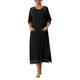 thumbnail image 1 of INSPIRE CHIC Bata con Cremallera de Manga Larga para Mujer, Mezcla de Rayón Suave, Loungewear Midi con Bolsillos XL Negro, 1 of 6