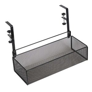 Magideal - Estante De Almacenamiento Debajo De La Mesa, Organizador Colgante De Escritorio, Organizador De Documentos, Organización De Escritorio Con Clip De Hie Negro