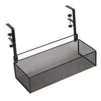 Magideal - Estante De Almacenamiento Debajo De La Mesa, Organizador Colgante De Escritorio, Organizador De Documentos, Organización De Escritorio Con Clip De Hie Negro