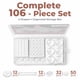 thumbnail image 2 of Protectores de puertas de gabinete Bampix - Pack de 106 piezas autoadhesivas de silicona transparente, 2 of 8