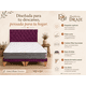 thumbnail image 5 of Cama Europea 2 Plazas Tapizada en Felpa Purpura Borgoña con Colchón Pillow Top Bonnell, 5 of 9