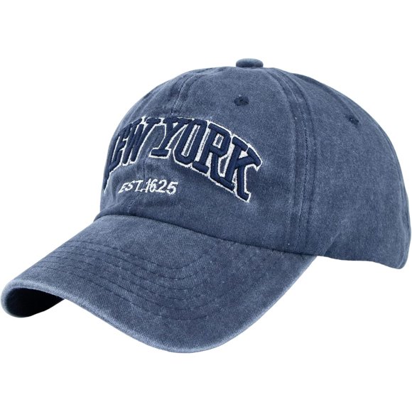 Gorra de béisbol New York desgastada con correa ajustable