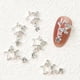 thumbnail image 2 of Stunning 3D Star Nail Charms with Clear Rhinestones and Silver Inlay - Perfect for Acrylic Nails and Nail Art Decorations, 2 of 2