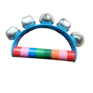 Magideal - Instrumento De Percusión De Pandereta, Juguetes Musicales Duraderos, Instrumento Musical Educativo Temprano, Tambor Con Mango Para Boda, Ktv, , Azul