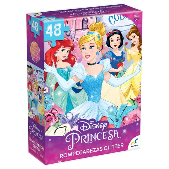 Puzzle Glitter Princesas 48 pzs