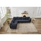 thumbnail image 1 of 106" W Sectional L Shaped Sofa Couch Set for Living Room, Convertible Oversized 6-Seat Corner Sofa Sets with 2 Pillows, Modern Linen Sofas with Metal Legs for Living Room Apartment, 1 of 3