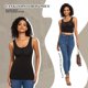 thumbnail image 2 of TVKSOM 5 Pack Basic Ribbed Tank Tops for Women Layering, 2 of 3