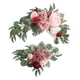 thumbnail image 2 of Guirnalda de flores colgante hecha a mano con hojas , arco de boda, corona de rosas para decoración de adorno de mesa de fondo de arco de boda , Vino Rosado Tinto Opción 5J, 2 of 5