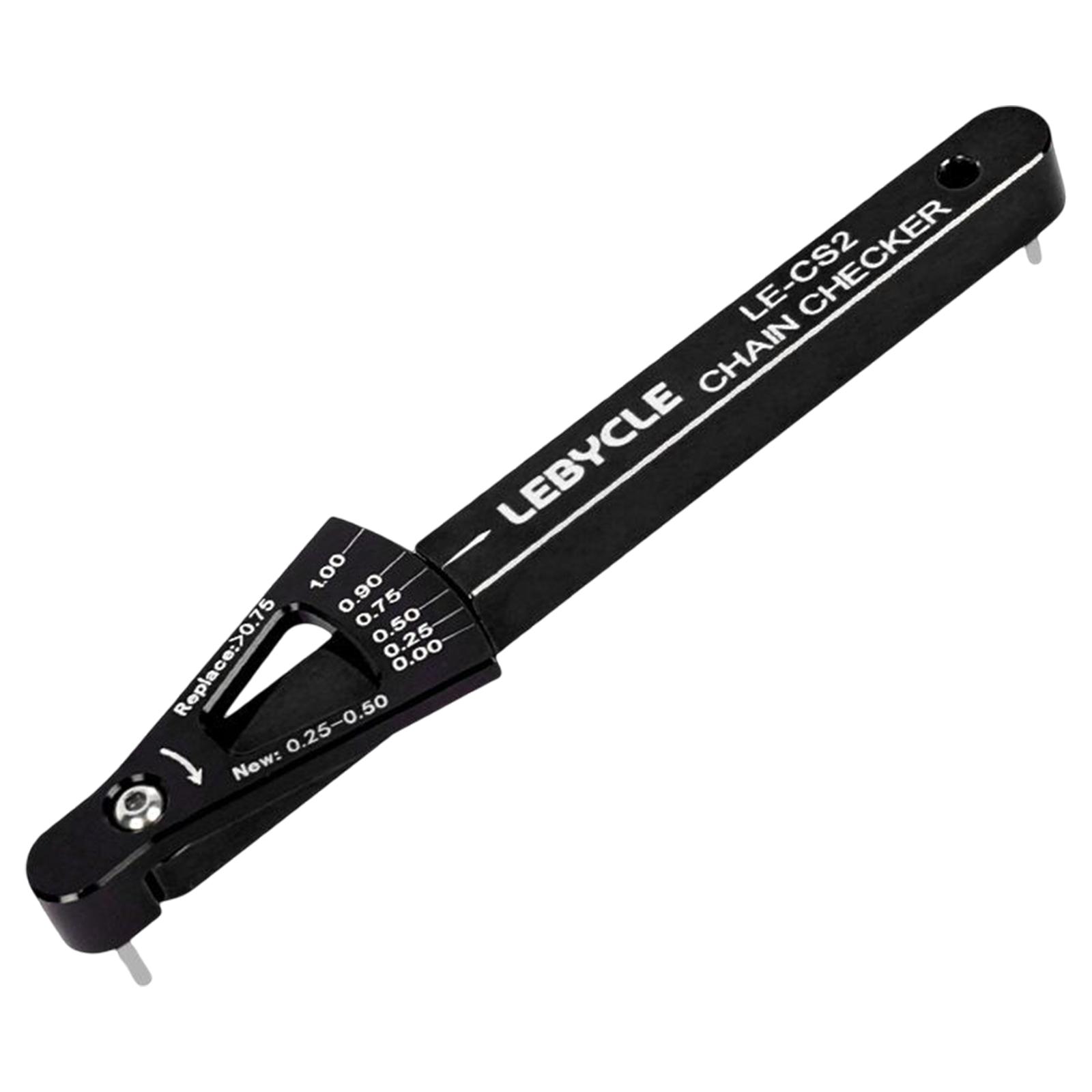 Ioensy - Bike Chain Checker Indicador De Desgaste De Bicicleta Para Reparación De Ciclismo De Bicicleta De Montaña Negro