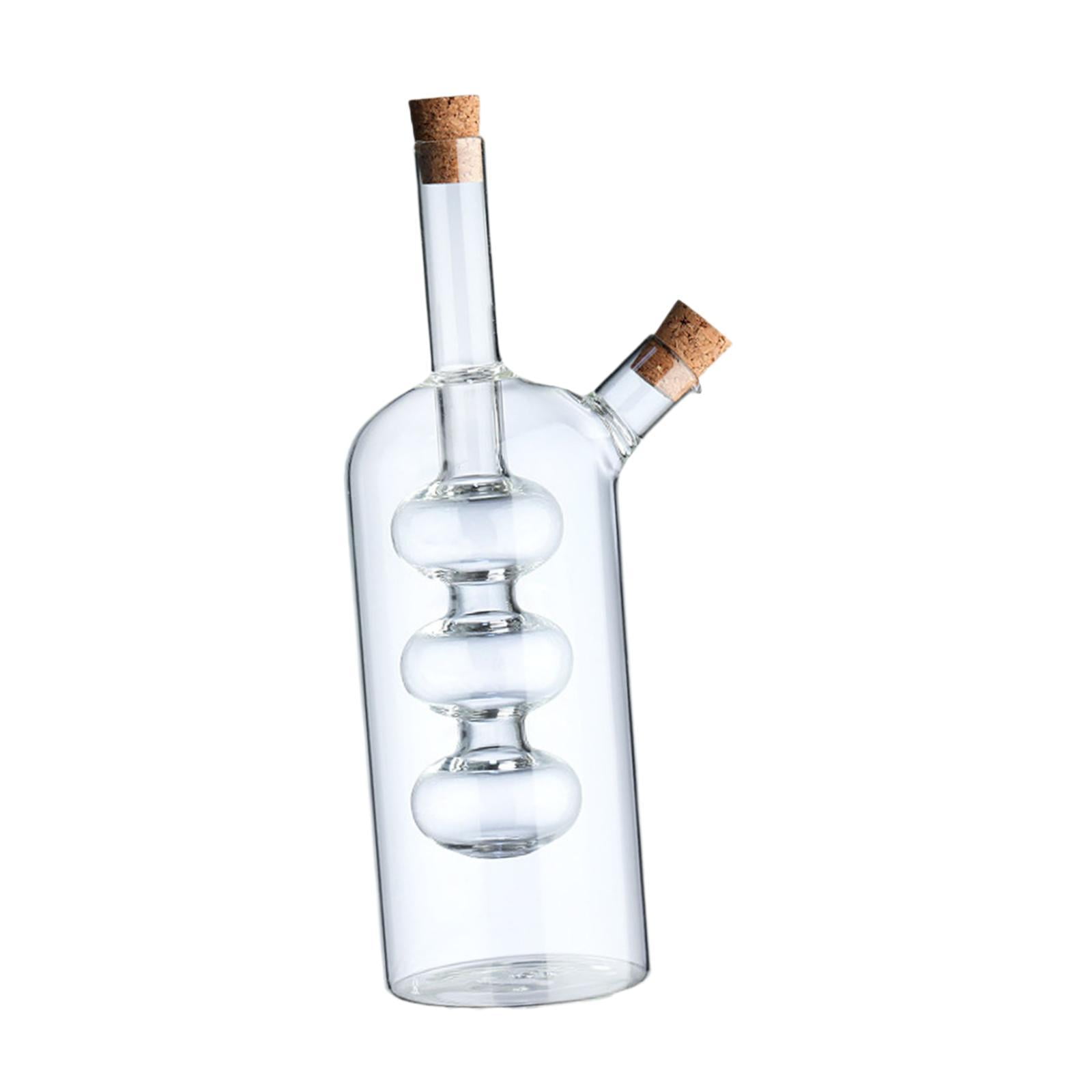 Magideal - Aceitera De Vidrio Para Aceite De Oliva, Botellas Dispensadoras De Aceite De Vidrio, Botella De Aceite De Vidrio Transparente 2 En 1 Para Herramientas