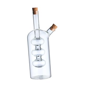 Magideal - Aceitera De Vidrio Para Aceite De Oliva, Botellas Dispensadoras De Aceite De Vidrio, Botella De Aceite De Vidrio Transparente 2 En 1 Para Herramientas