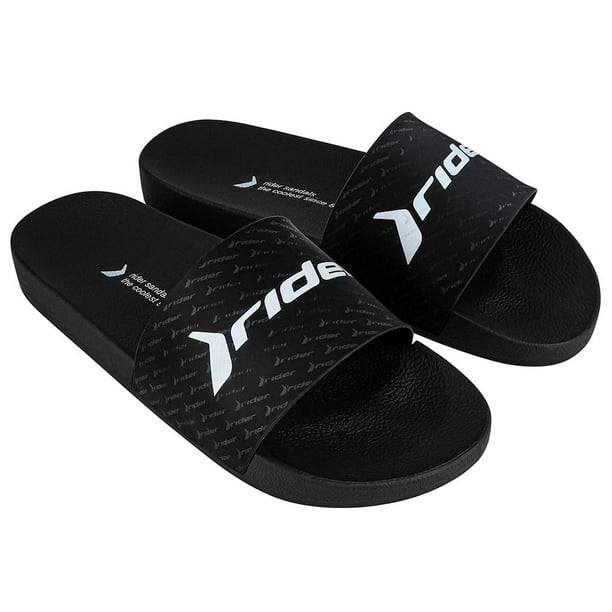 Sandalia Slide Hombre Negro/Blanco Street Rider