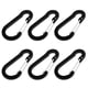thumbnail image 1 of 6 piezas de aluminio D-Ring mosquetón Clip Spring Snap Hook llavero negro, 1 of 3