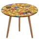 thumbnail image 1 of Emoji-theme Fitted Round Tablecloths Elastic Edged Table Covers Waterproof Table Cloth for Kitchen Holiday Party Tables Decor 120cm, 1 of 6