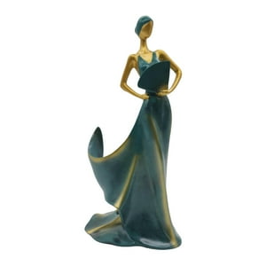 Fliperex - Bailarina Dorada Decorativa Vino Figura Decorativa Estatua Dorado