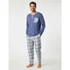 thumbnail image 2 of Pijama Hombre Manga Larga Pantalon Largo Verano 4026, 2 of 2