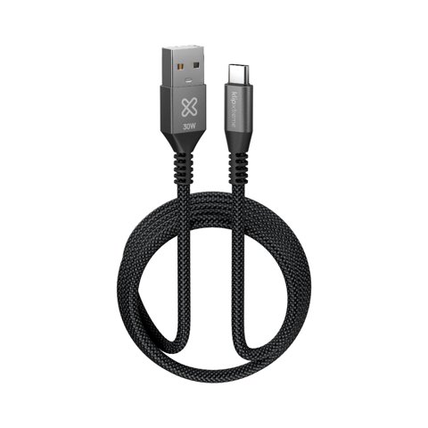 Klip Xtreme Cable Trenzado Usb-A Usb-C Powergo 050 30W 1.8M