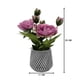 thumbnail image 5 of Planta Artificial Macetero a Rayas Con Rosas Decorativas purpura, 5 of 8