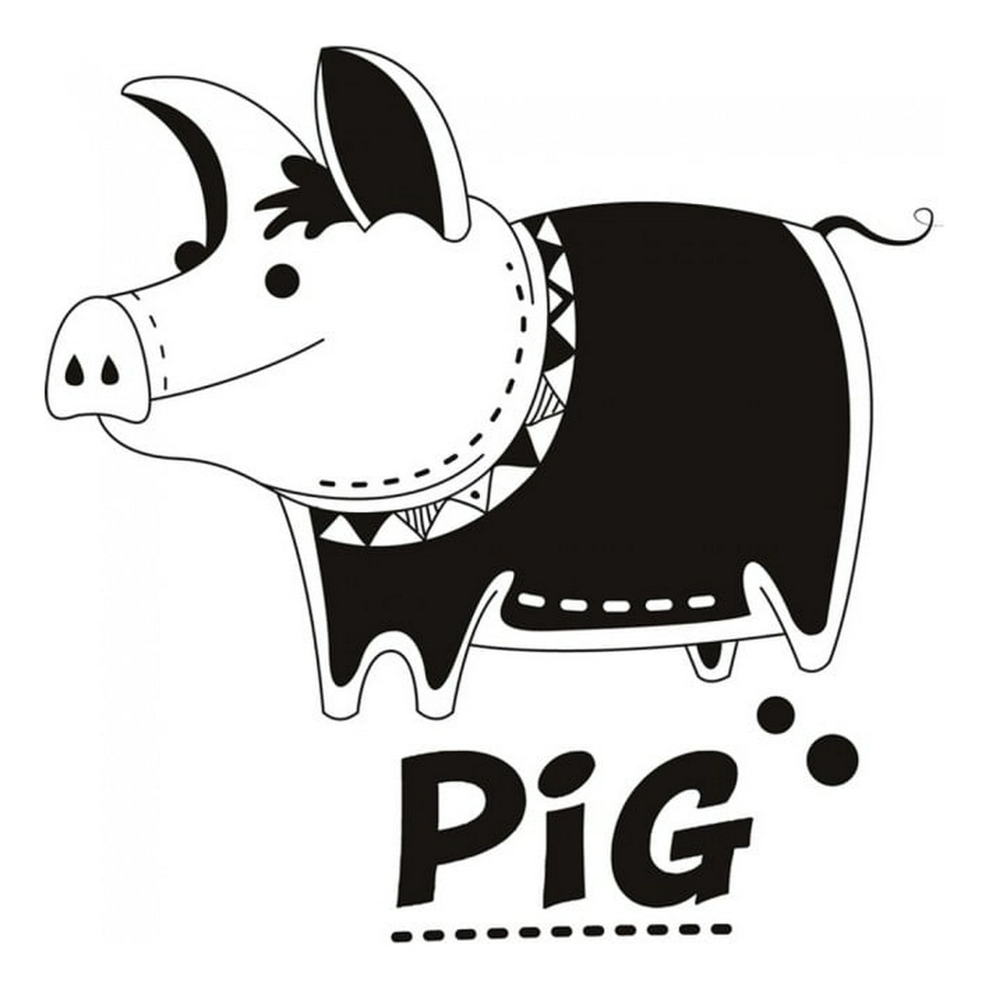 Rienda Libre Graphics - Decomural Toy Pig Kids Ws-17984