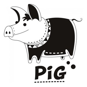 Rienda Libre Graphics - Decomural Toy Pig Kids Ws-17984