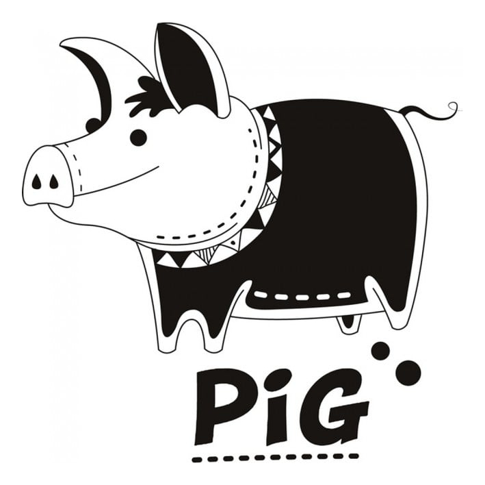 Rienda Libre Graphics - Decomural Toy Pig Kids Ws-17984