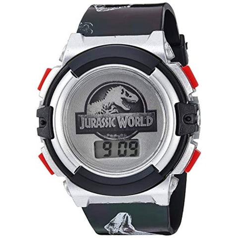 Reloj Jurassic Park De Cuarzo Analógico Con Correa De Plástico, Negro, 25 (Modelo: Jrw4004 Accutime Accutime