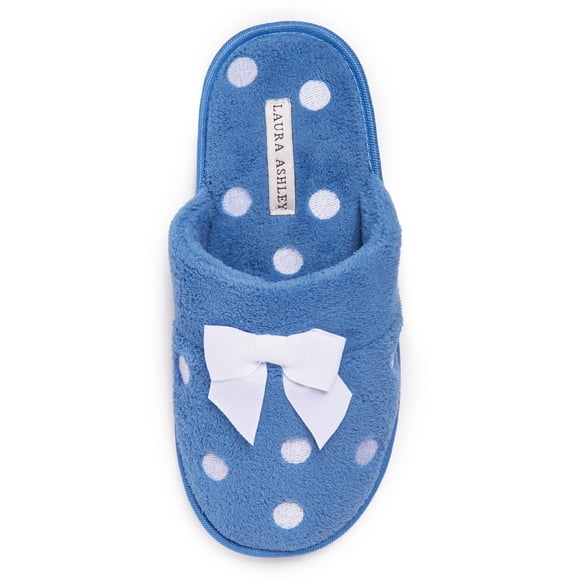 Zapatilla Laura Ashley para mujer, bordada con lunares, color pálido, talla XL